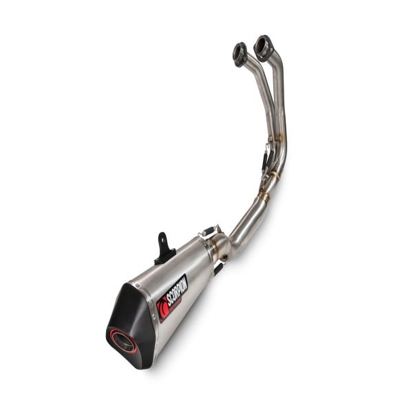 Scorpion Exhaust Kawasaki Z650 2020 - 2023 Serket Taper Full System Brushed Stainless Steel Sleeve